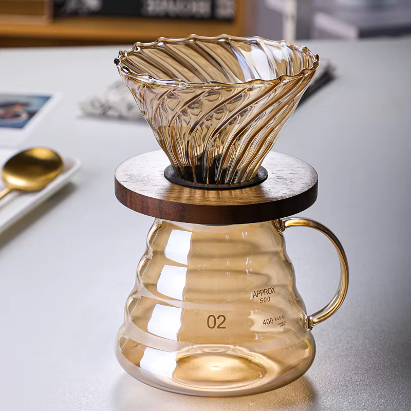 Cafetière brassurera en verre durable