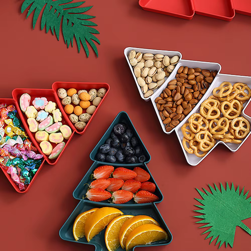 Assiette en forme d'arbre de Noël