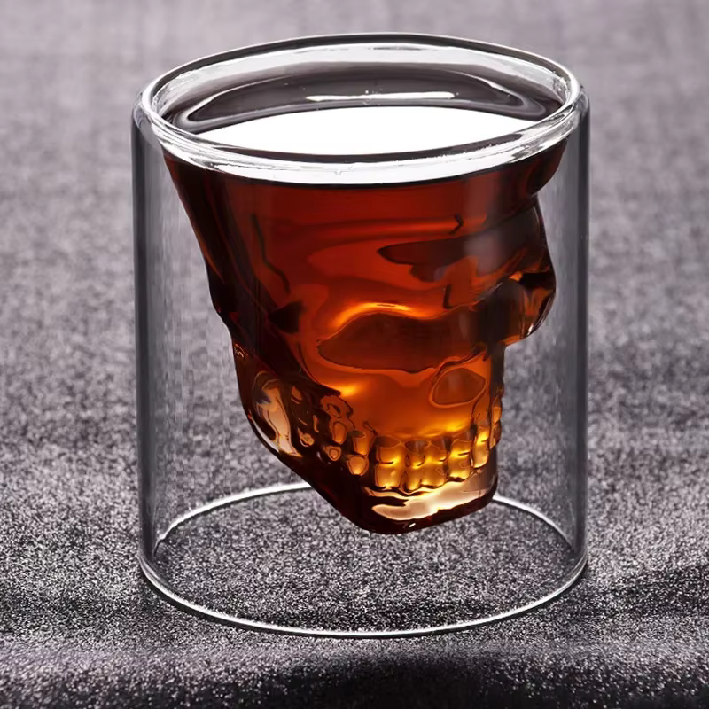 Gobelets en verre crâne 25/75/150/250ml