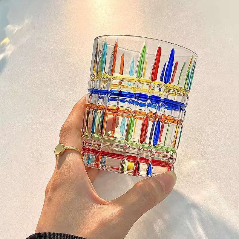 Verres en verre de cristal Coulorful