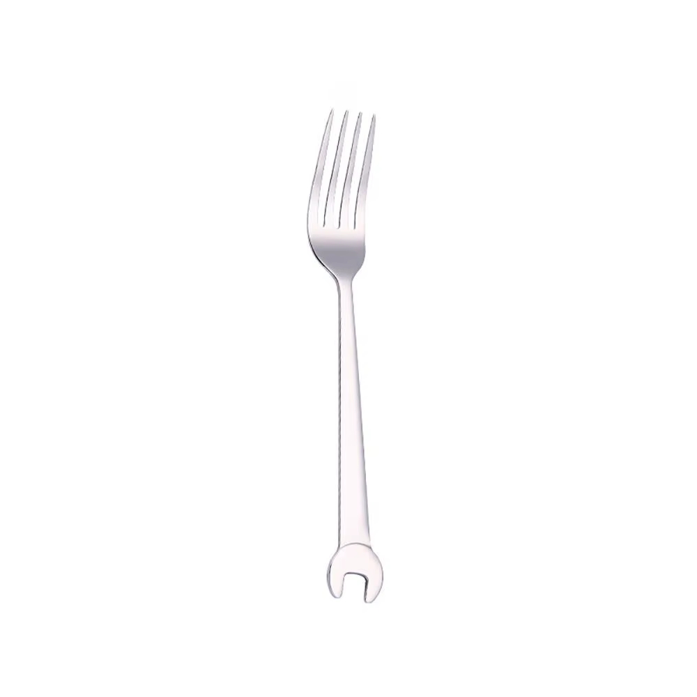 Fourchette à thé en acier inoxydable argenté