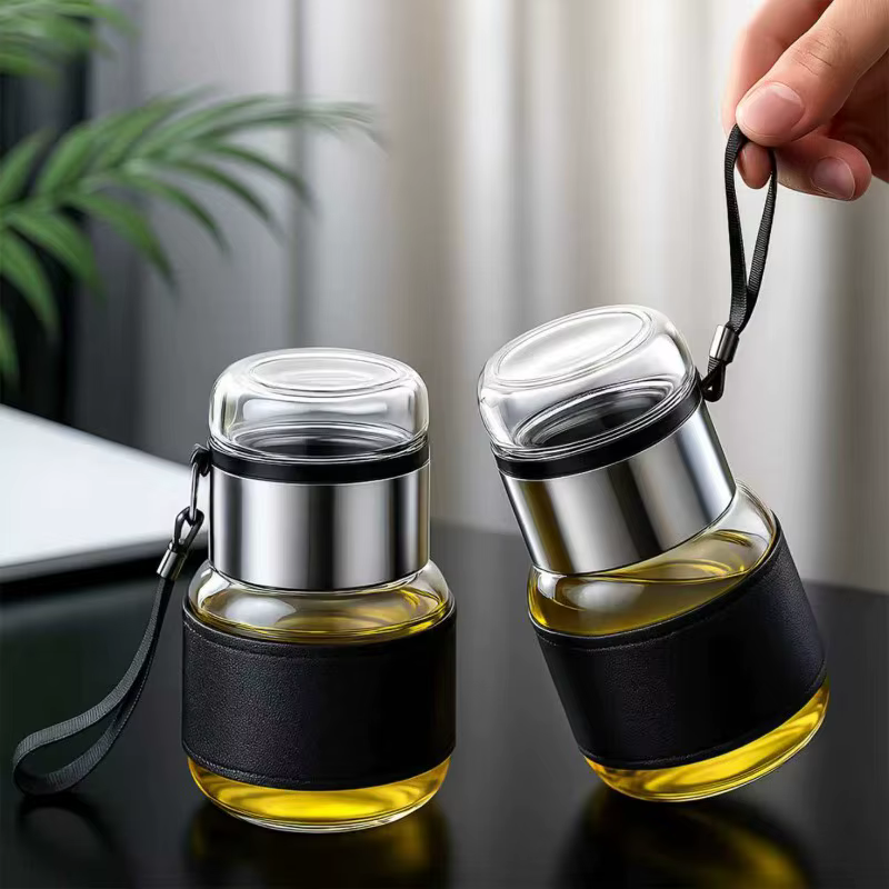 Ins – tasse à thé transparente en verre de jetée de haute valeur
