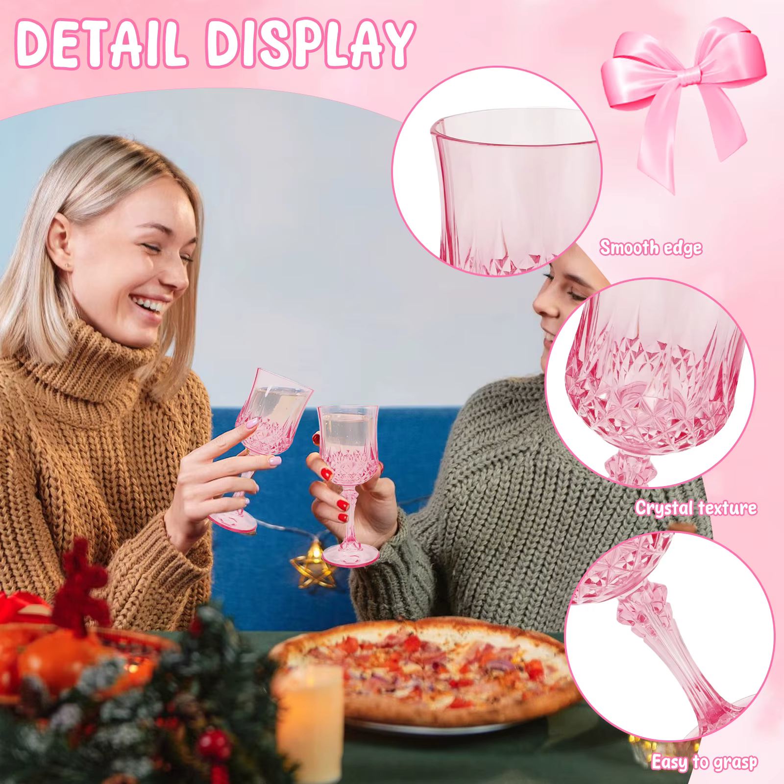 Ensemble de verres à vin en plastique
