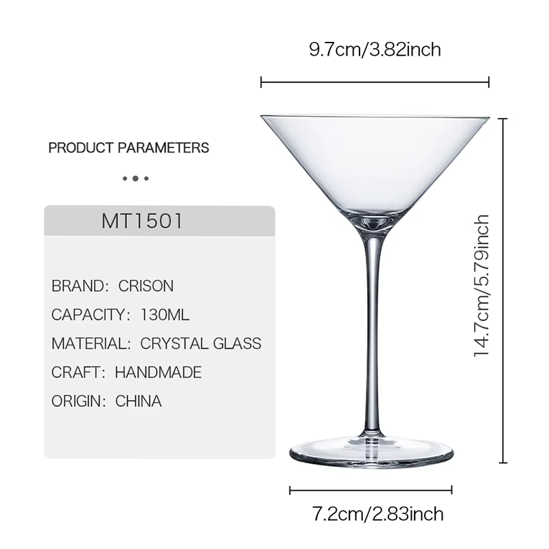 CRISON verre cristal Bar Martini