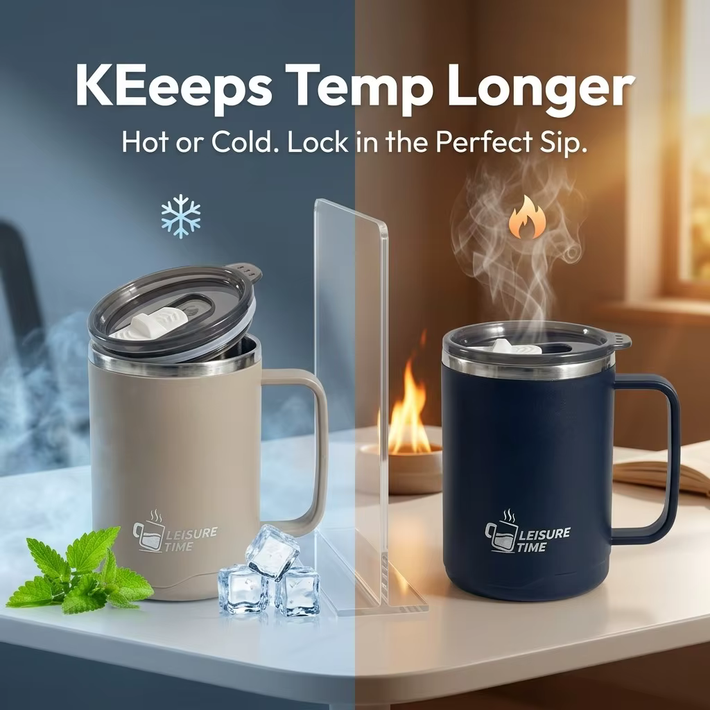 Mug à café thermique avec poignée