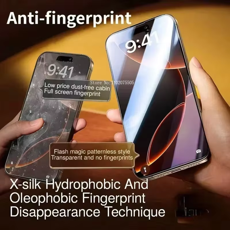 Verre trempé pour Redmi Note 14 Pro avec une application facile en un clic et anti-empreintes digitales pour Redmi Note 14 Pro Plus