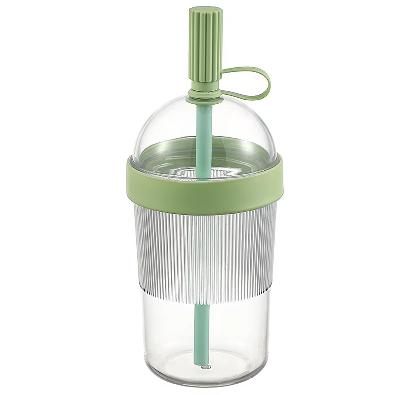 Gobelet à café portable grande capacité avec paille