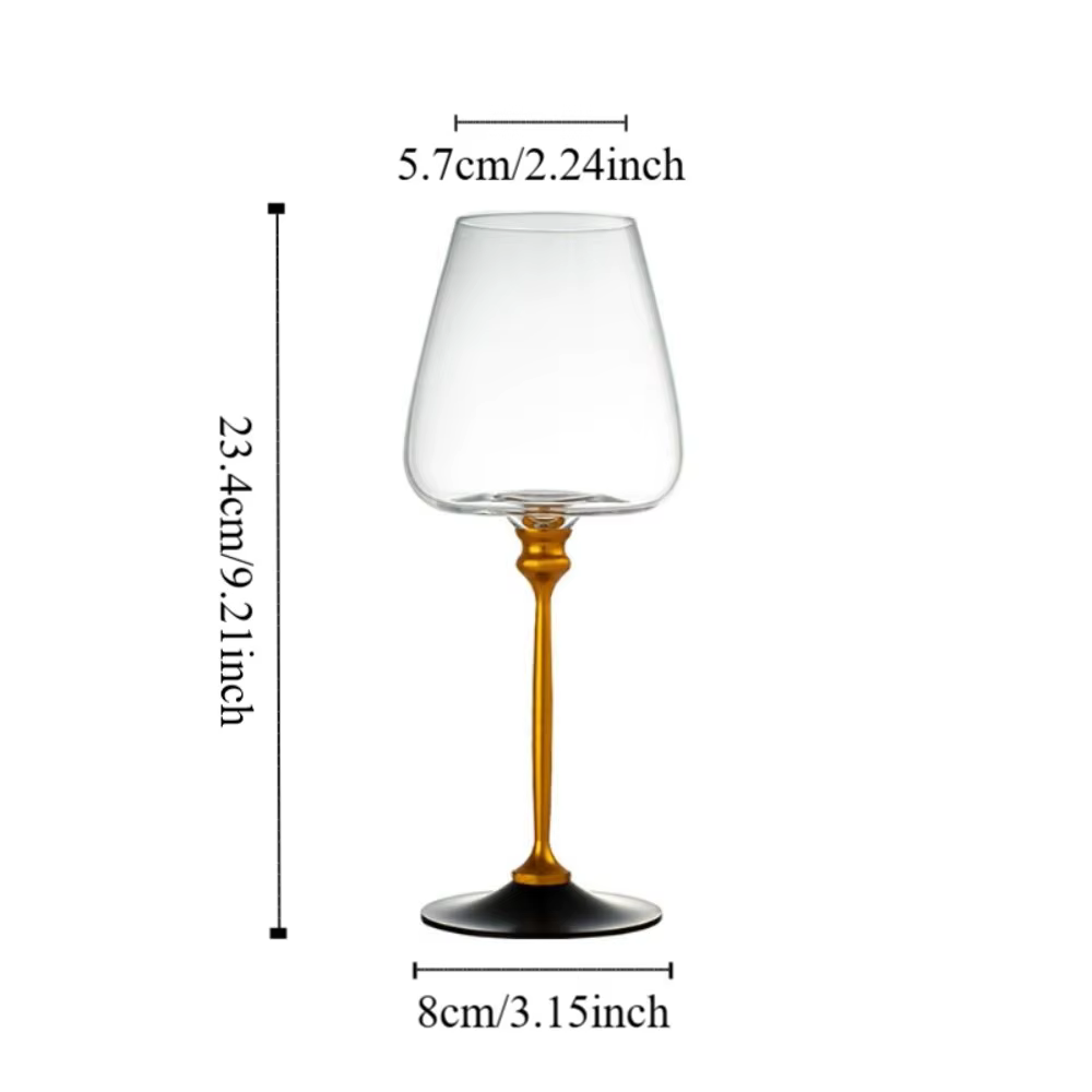 Verres à vin en verre rotatif transparent avancé