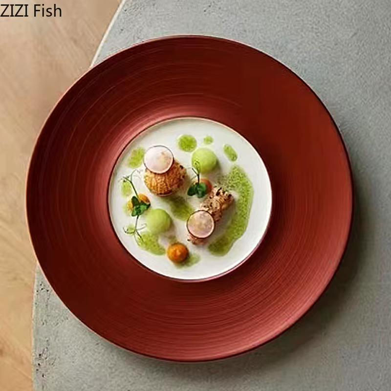 Assiette à manger ronde en céramique