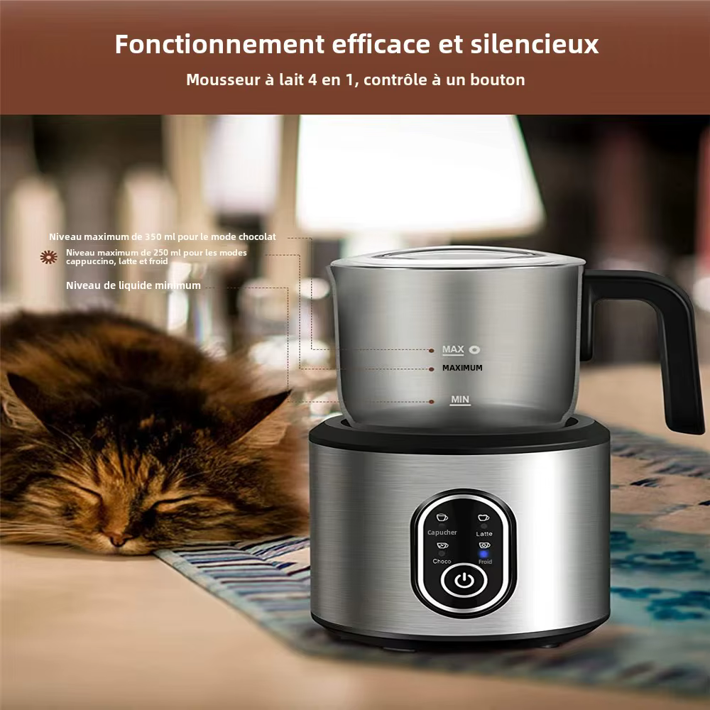 DEVISIB 4-en-1 Mousseur à Lait existent Électrique