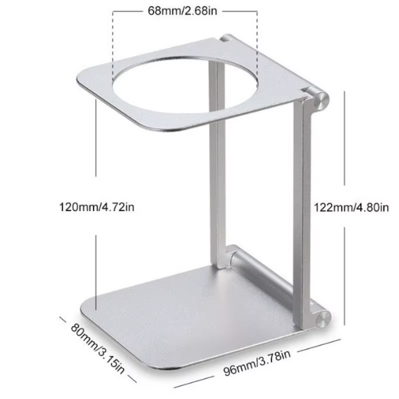 Support pliable pour machine à café en alliage d'aluminium