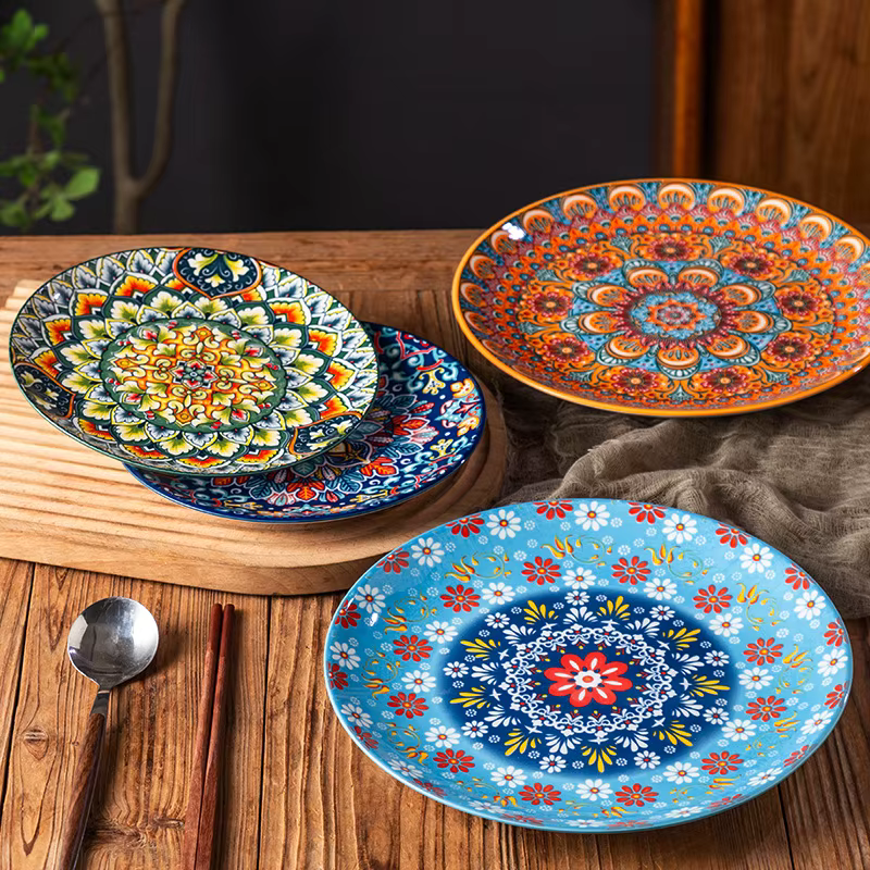 Assiettes en céramique Vintage 8 pouces