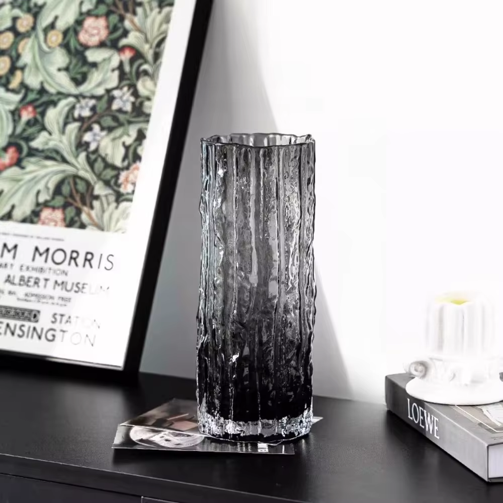 Vase de Glacier européen en verre Transparent