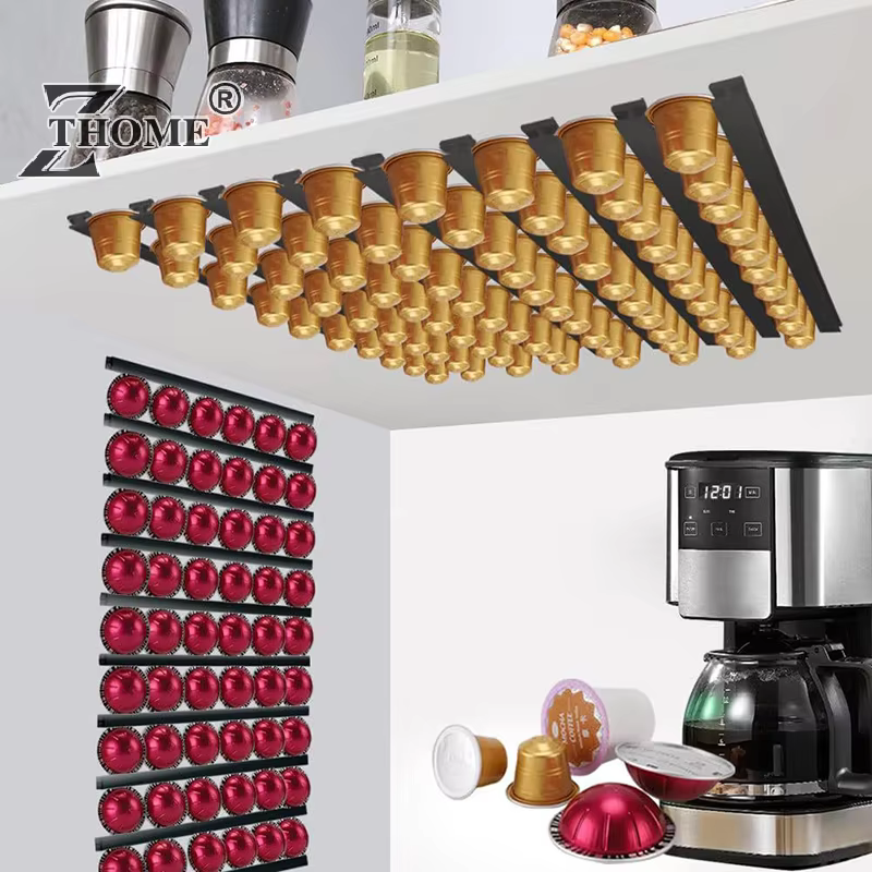 Bandes de rangement pour dosettes de café