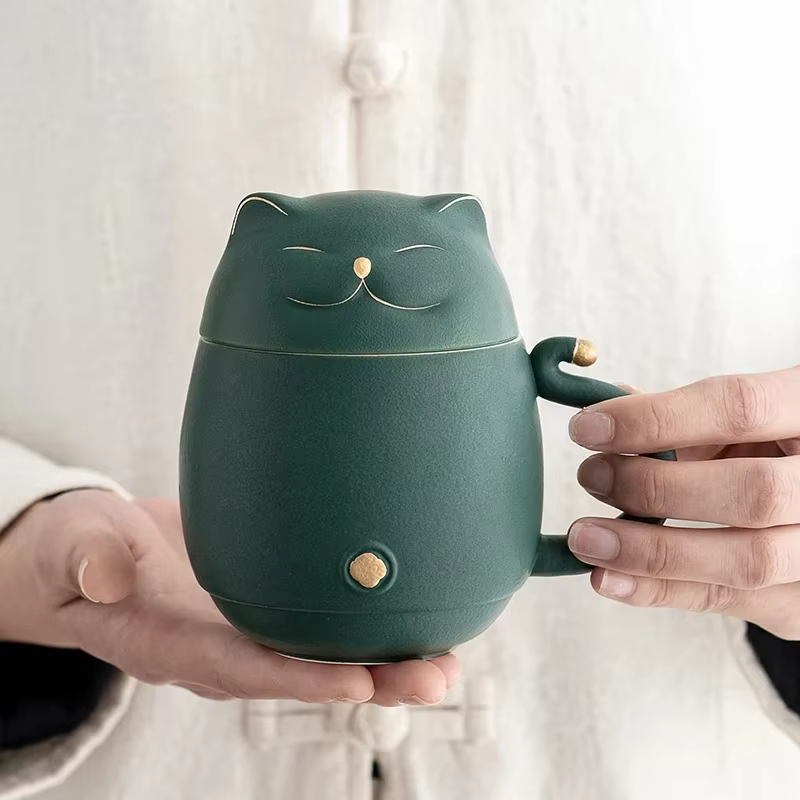 Tasse à thé portable Lucky Cat