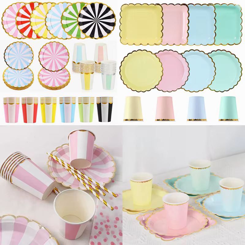 Assiettes de fête jetables