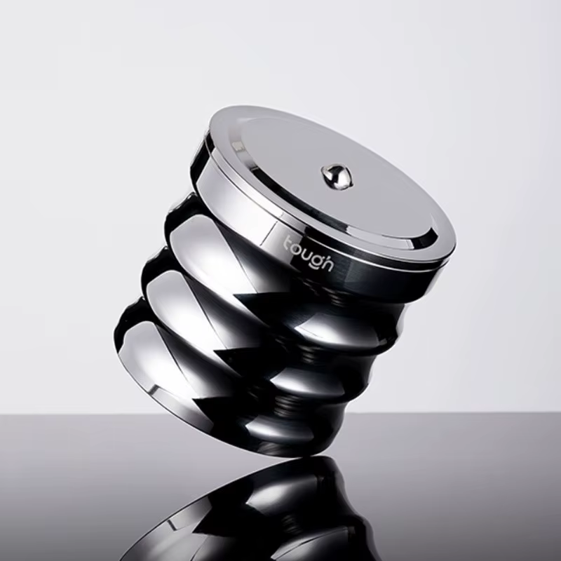 JUSTINLAU Ensemble Tamper et Tasse de Dosage Café 58mm en Acier Inoxydable