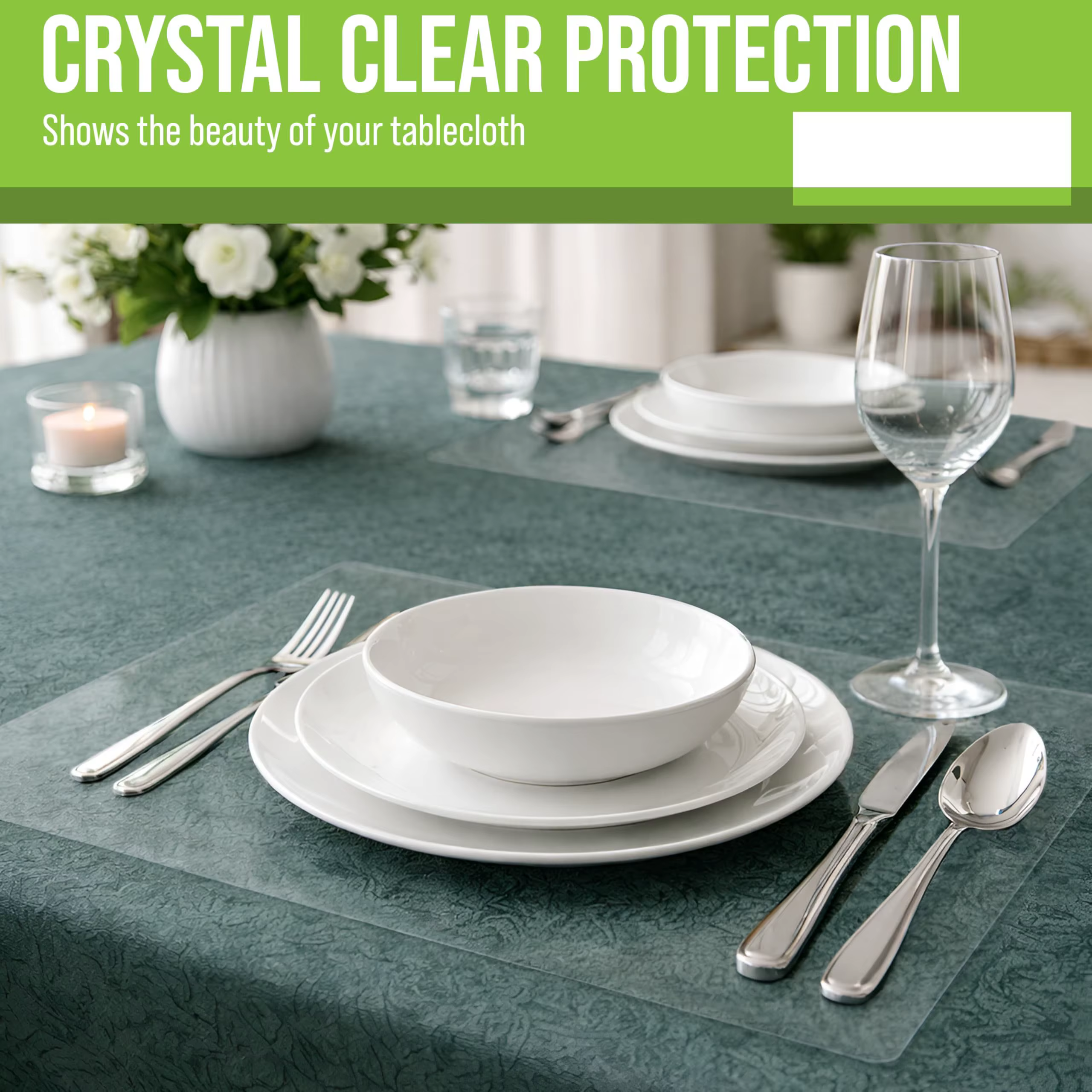 Lot de 4 sets de table en plastique résistants à la chaleur et lavables