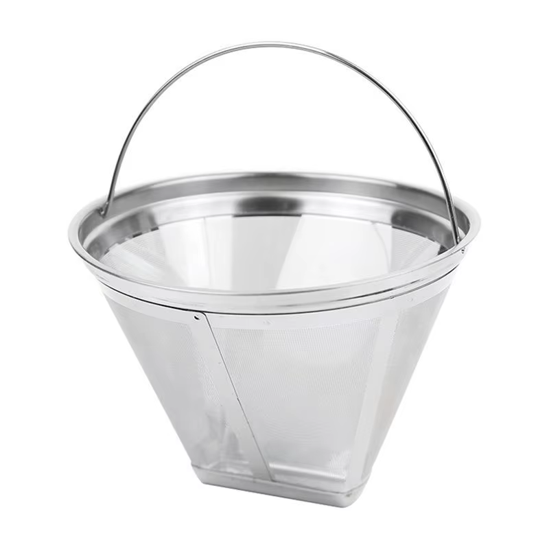 Filtre à café cafetière réutilisable en acier inoxydable 4 cônes filtres