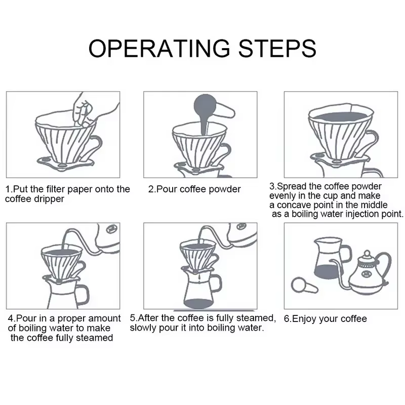 Goutteur de café en céramique style moteur, filtre goutte à goutte, tasse verser en continu sur la cafetière, support séparé pour 1-4 standardisation