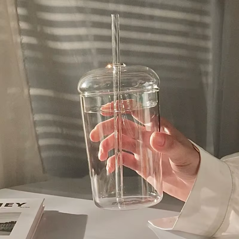 Tasse à café glacée en verre Transparent de 450ML
