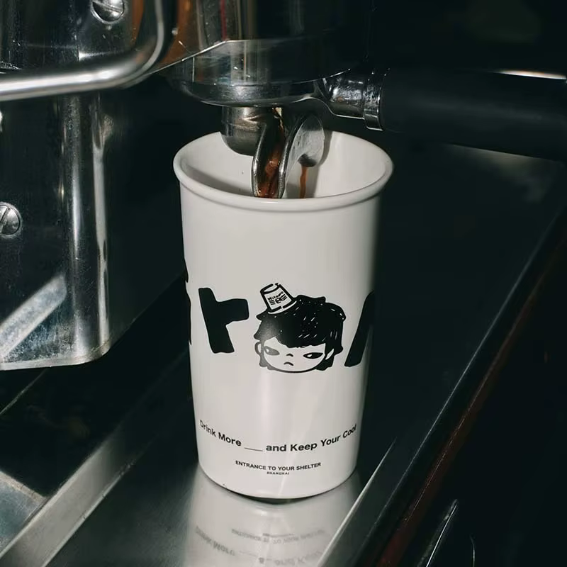 POP MART Édition Limitée SHANGHAI HIRONO Série de Tasses en Céramique sur le Thème des Magasins de Proximité