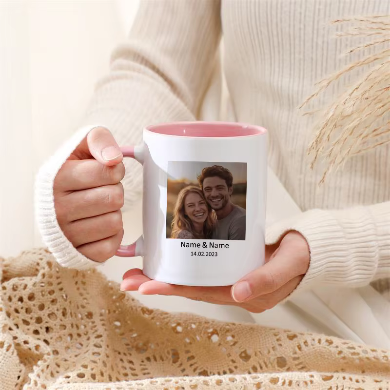 Mug photo personnalisé avec texte | Mug à café personnalisé avec photo