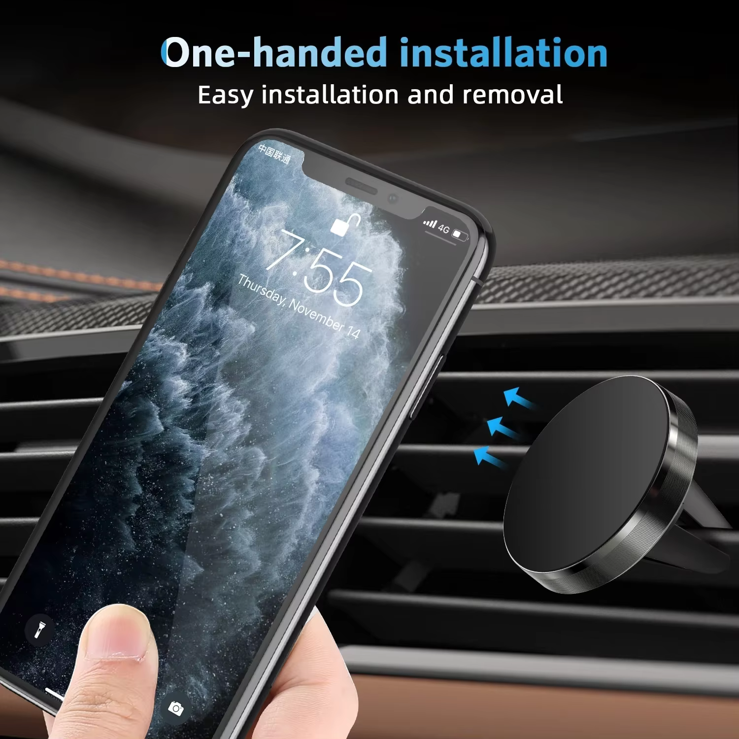 Support de téléphone magnétique pour voiture, Support magnétique pour Smartphone, Support GPS pour iPhone 15 14 11 Xiaomi Mi Huawei Samsung