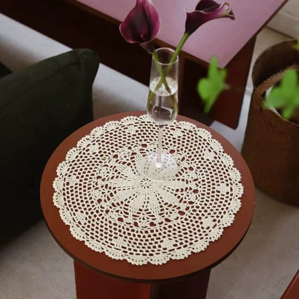 Nouveaux dessous-de-plat ronds ovales en crochet