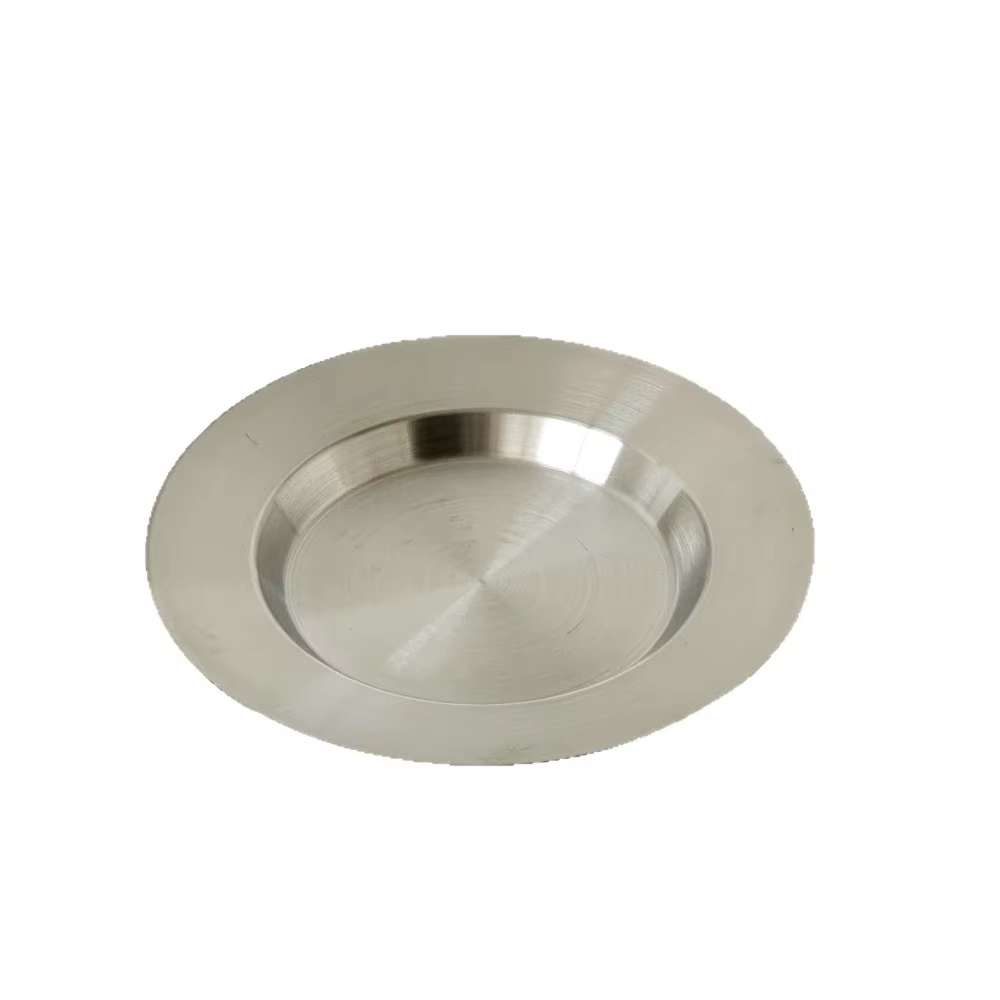 Assiette coréenne ronde en acier inoxydable pour steak