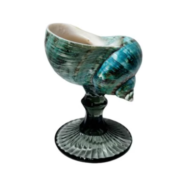 Verre à vin en forme de coquille de conque, design de niche, décoration cadeau