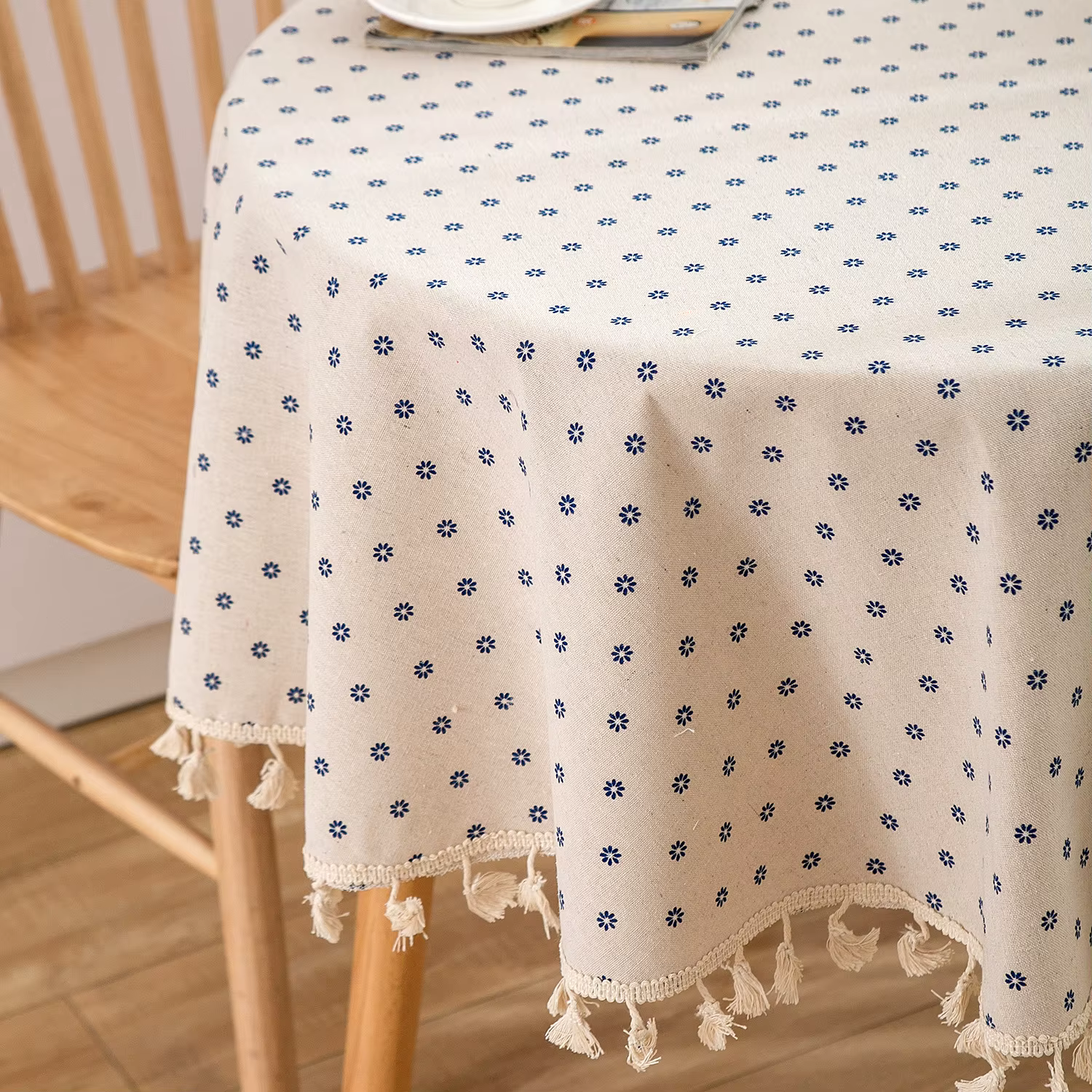 Nappe à pampilles imprimées