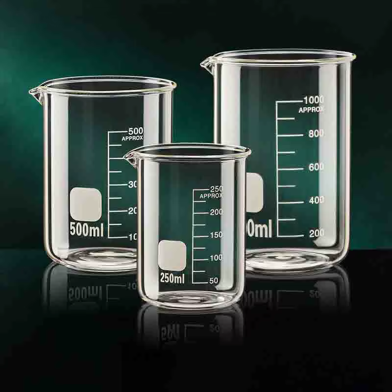Grande Capacité Tasse à Mesurer en Verre de Haute Borosilicate Transparente Gobelet Gradué Résistant à la Chaleur Multifonctionnel