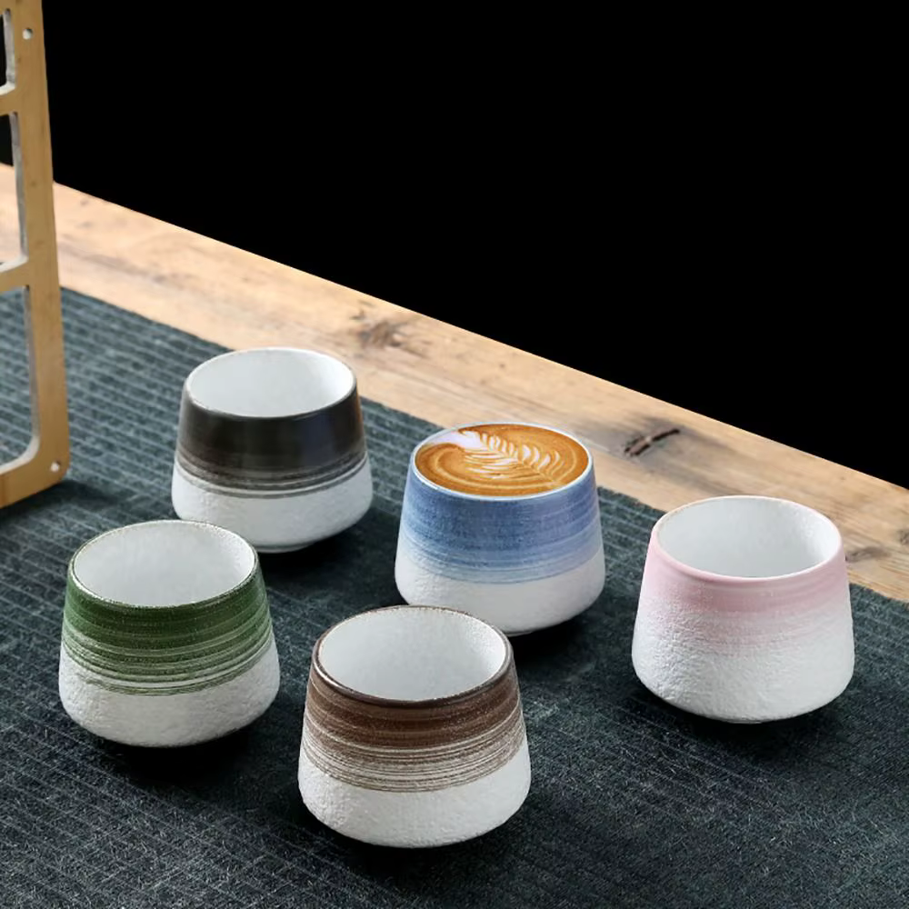 Tasse à café en céramique de transformation de four à thé rétro