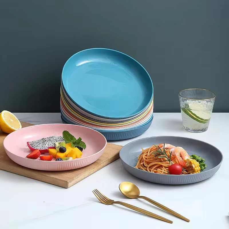 Assiettes nordiques en paille de blé