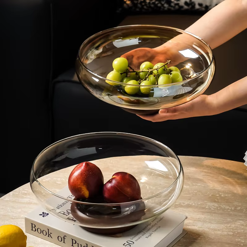 Assiette à fruits en verre