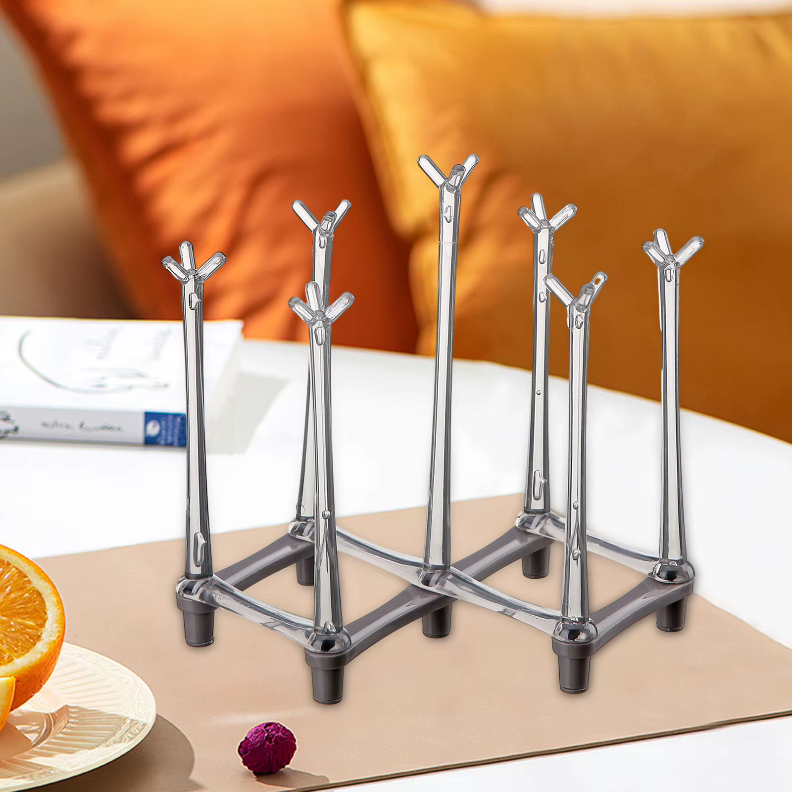 Égouttoir à tasses extensible et réglable pour cuisine