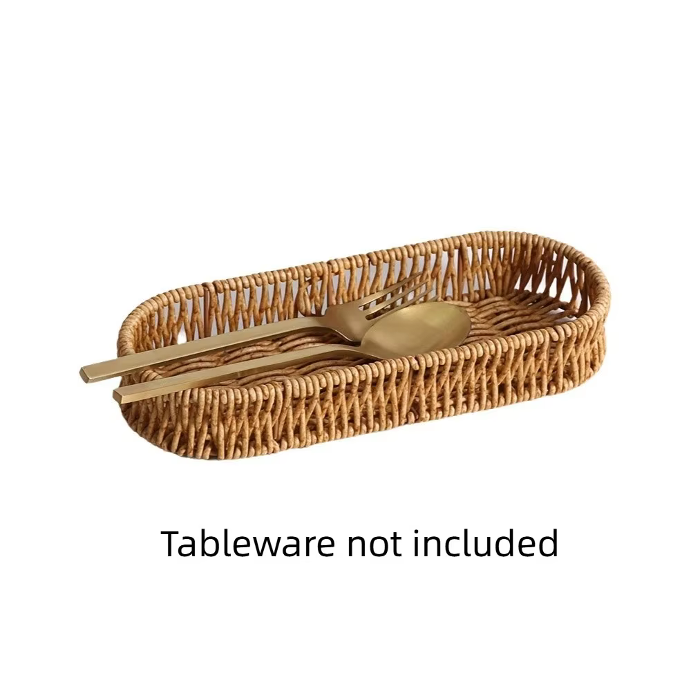 Panier de rangement ovale pour vaisselle