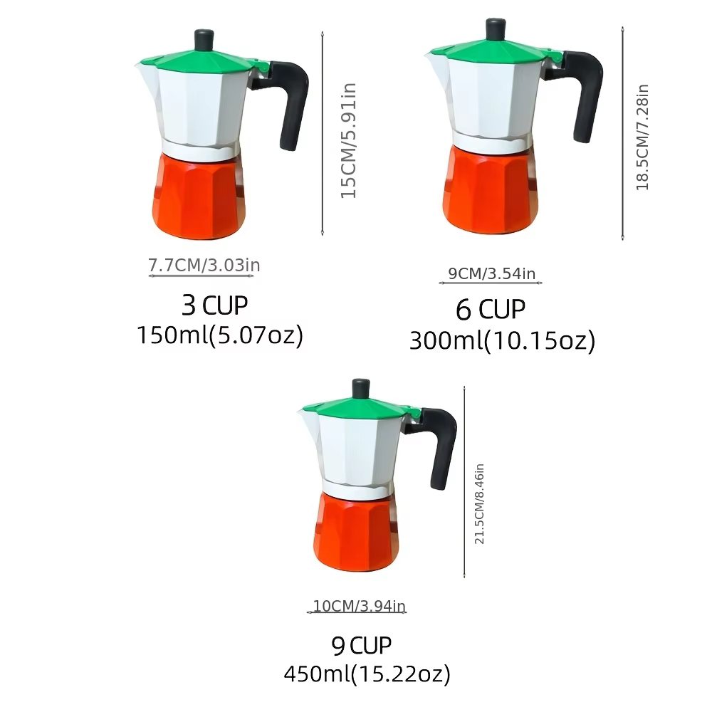 Ensemble de cafetières pour la maison : Machine à expresso compacte, Cafetière italienne Moka, Cafetière multifonction pour cuisinière, Ensemble de café à faire couler, C