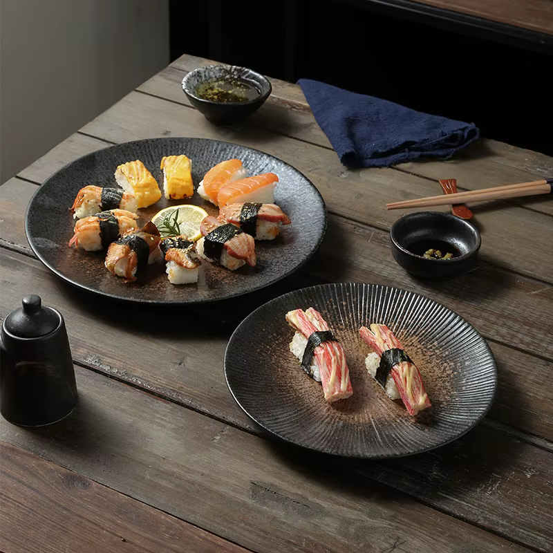Assiette de cuisine occidentale en céramique