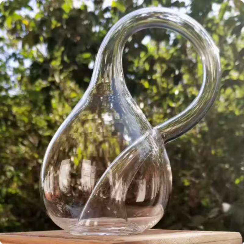 Bouteilles Klein décoratives en verre transparent pour salon