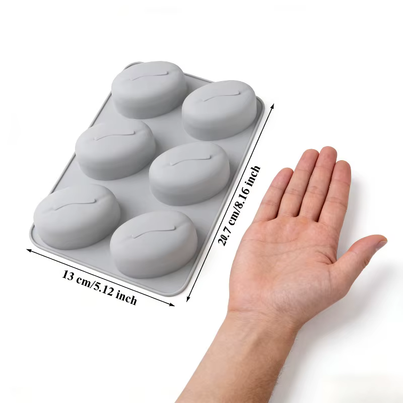 Moule en silicone à 6 cavités pour grains de café de petite taille