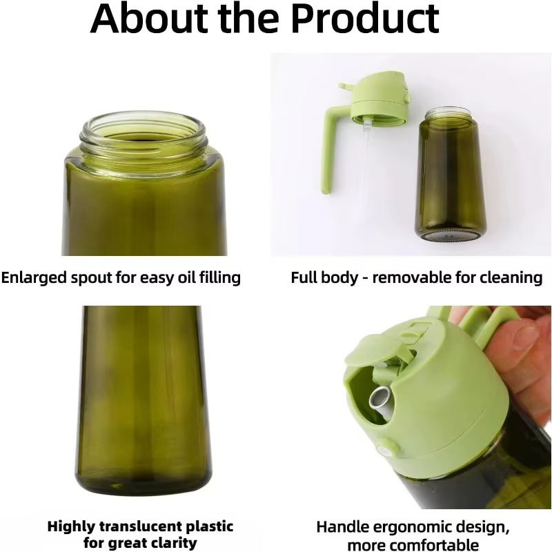 Distributeur d'huile d'olive en plastique pour accessoires de cuisine