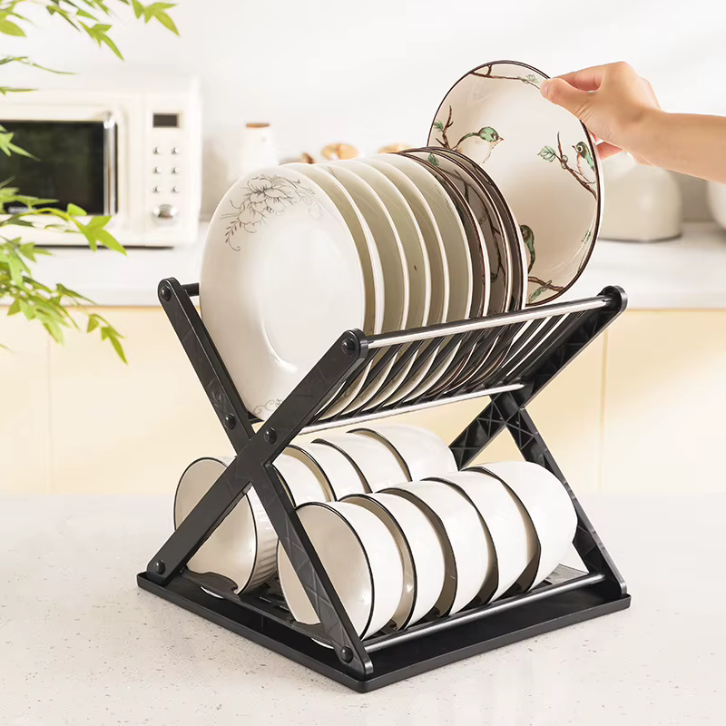 Rangement de vaisselle de cuisine en acier inoxydable