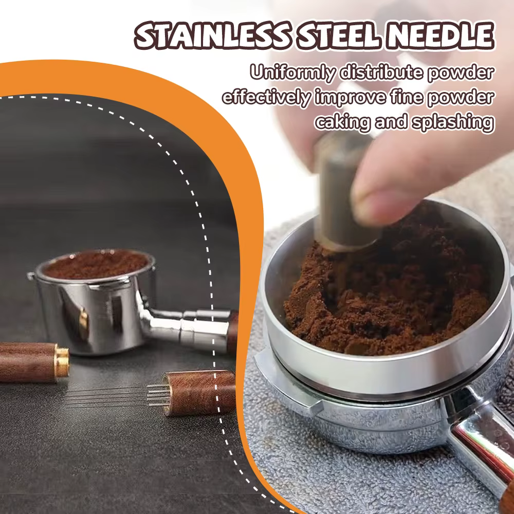 Doseur de café aiguilles en acier inoxydable expresso poudre agitateur distributeur niveleur WDT outils