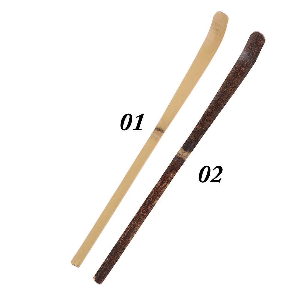 Spatule à thé en bois de bambou noir