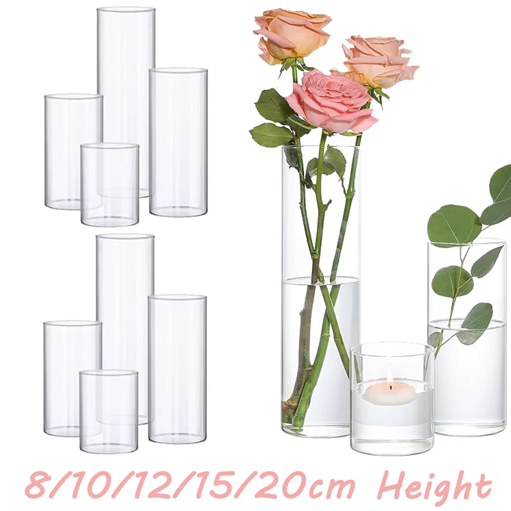 Vase en verre élégant, parfait pour les présentoirs de centres de table