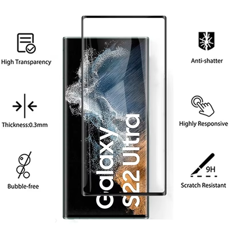 2 pièces verre trempé pour Samsung Galaxy S22 Ultra S21 S23 Plus verre de protection pour s20 s21 FE S23 Plus s22 Film de protection d'écran