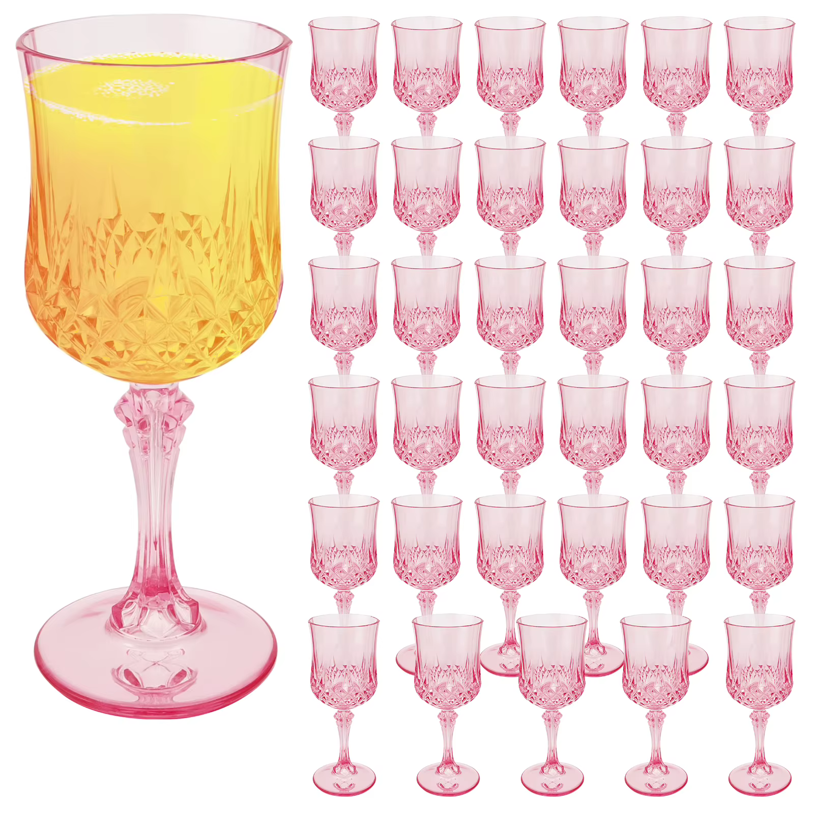 12/24/36 pièces verre à Champagne 3.09oz verres à vin en plastique réutilisables flûtes
