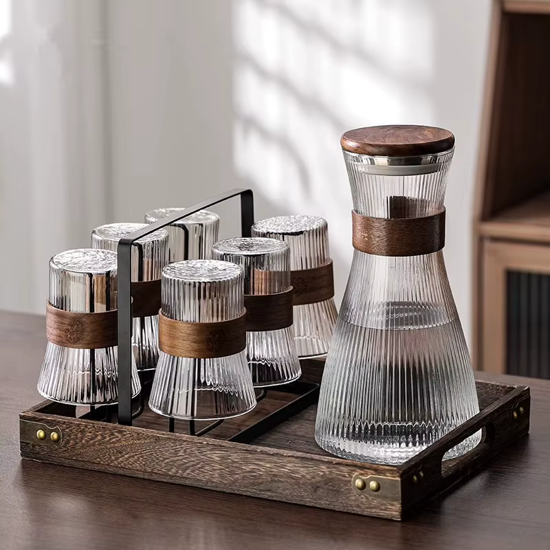 Ensemble de tasses créatives en verre résistant à la chaleur